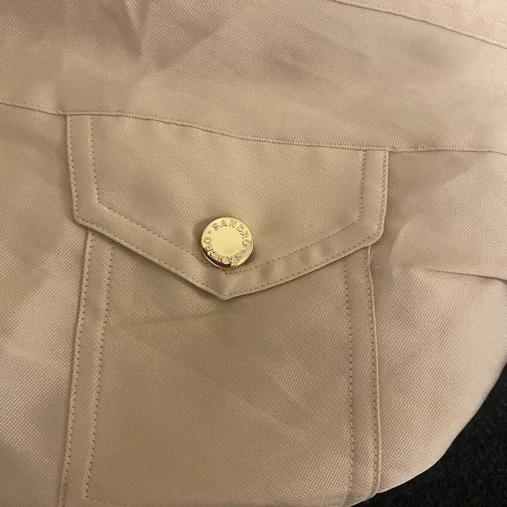 Sandro Gold High-Waisted Pants - Picture 9 of 11